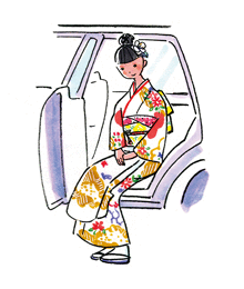 車の上り下りイラスト